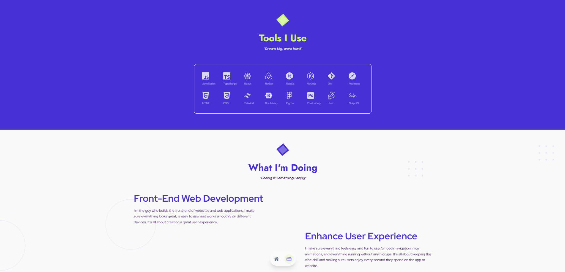Developer Portfolio preview 2